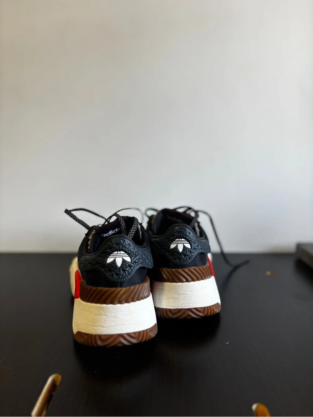 Alexander Wang Adidas turned out sneaker Black White Red Low-Top Sneakers